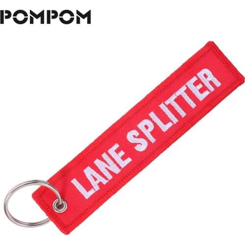 Lane Splitter Key Chain Jewelry for Motorcycyles Embroidery Key Chains Aviation Gift llavero Fashion Jewelry llavero Key Rings