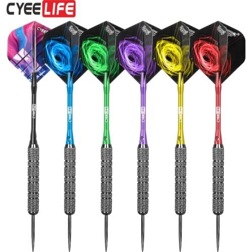 CyeeLife 3Pc shigh-quality Steel Tip Darts New18g Professional Hard Darts Throwing Sports Games Steel Dart Barrel Shafts Flights