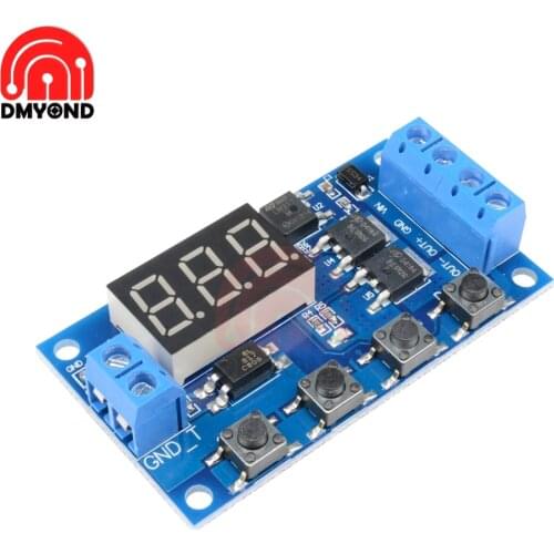 DC 12V 24V Timer Delay Switch Circuit Board Trigger Cycle Dual MOS Tube Control DC Motor LED Light Module Micro Pump Controller