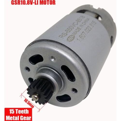 ONPO GSR10.8V-LI 10.8V 15 Teeth DC Motor RS-550VC-8518 For BOSCH 3601J92000 Electric Drill Screwdriver Maintenance Spare Parts