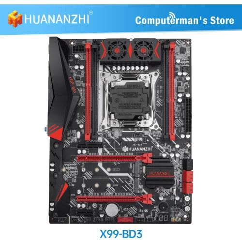 HUANANZHI X99 BD3 X99 Motherboard Intel XEON E5 LGA2011-3 All Series DDR3 RECC Non-ECC Memory supports NVME NGFF Workstation