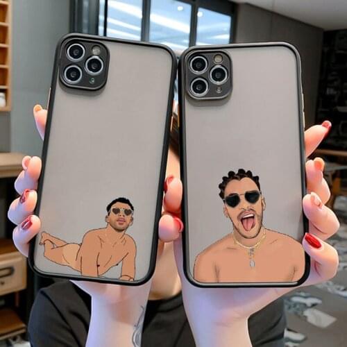 Yo Perreo Sola Bad Bunny Maluma Frosted Phone Case Cover for iPhone 11 12 Pro X XS MAX 6 7 8 Plus XR Fundas Coque