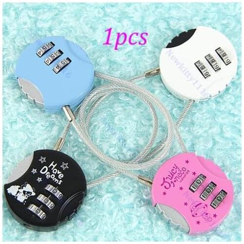 Mini Cute 3 Digit Combination Travel Luggage Suitcase Lock Padlock Security 21B