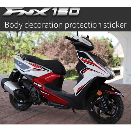 Motorcycle Refitting Sticker Car Drawing Version Flower Film Engraving Body Sticker Flame Phoenix for Sym Fnx150