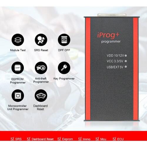 New Full IPROG Pro ECU Key Programmer Iprog+ 2019 V85 Eeprom IMMO Car Radio Airbag Reset Dashboard Kilometer Tool