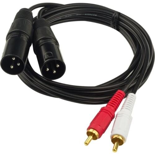 Single XLR Turn Double Lotus Turn AV Cable RCA Microphone Cable Mother-to-Lotus Two-Line - Swiss XLR Cable for Speaker