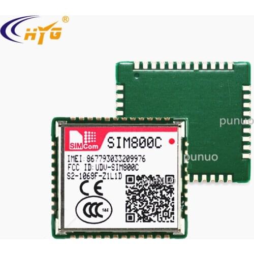 Original Authentic SIM800C Encapsulation LCC42 Quad-band GSM/GPRS Module 32Mbit 3.4-4.4V 0.6mA 42 Pads