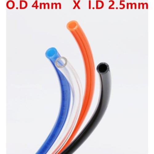 200m/roll Pneumatic Air Hose PU Tube OD 4MM ID 2.5MM Plastic Flexible Pipe PU 4*2.5 4x2.5 mm Polyurethane Tubing Piping