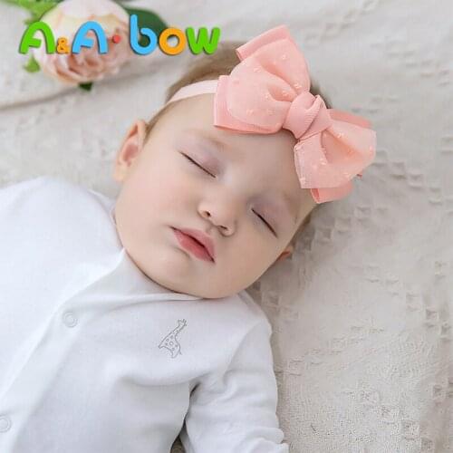 1pcs Baby Headband Girls Hair Accessories Lace Bow Hairband Turban Bow Elastic Hairband Baby Princess Christmas Day Gifts