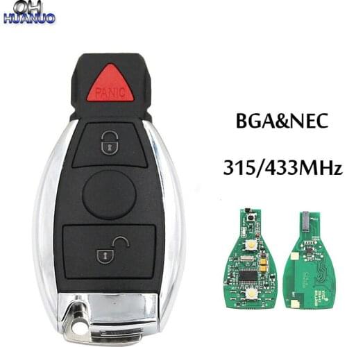 Keyless Remote Key Fob 2+1 Button 315MHz OR 433MHz for BGA style with Chip for Mercedes-Benz 2000