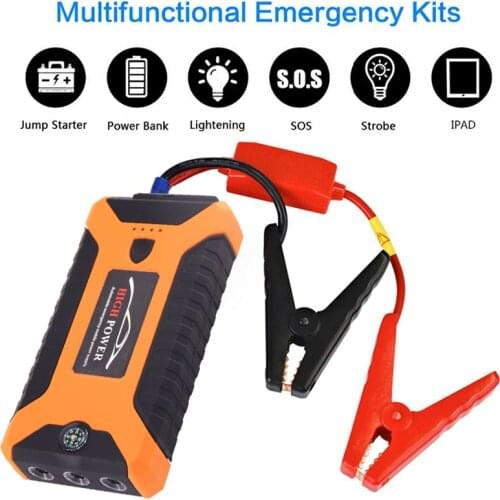Car Power Bank Jump Starter 20000mA 600A 12V Portable Emergency Battery Car Charger Booster External Battery Starting Device