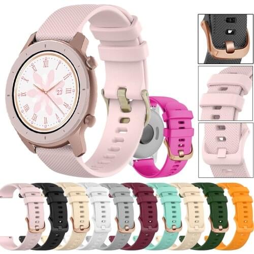 20mm Silicone Band For Huami Amazfit GTR 42mm Watchband Bracelet Strap for Amazfit bip U/S GTS 2/2e Smart Watch Accessories