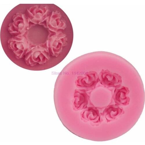500 pieces Rose flower Shape 3D Silicone mold soap chocolate mould for kitchen baking clay DIY cake Decorating tools