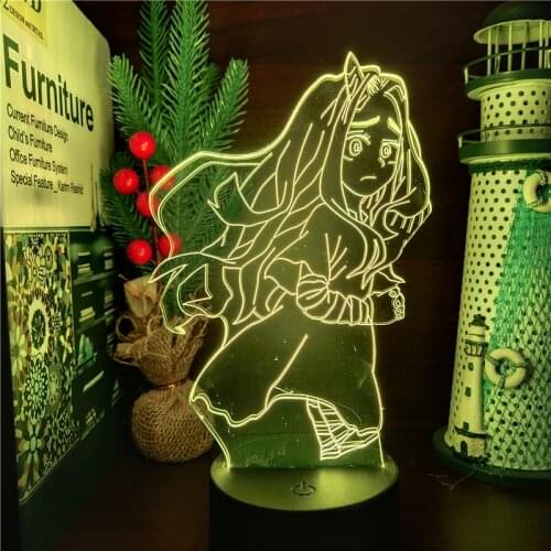 Eri Led Night Light Boku No Hero Academia LED 3D Lampara Led Lights My Hero Academia Anime Figure Manga Decoration Lighting Gift