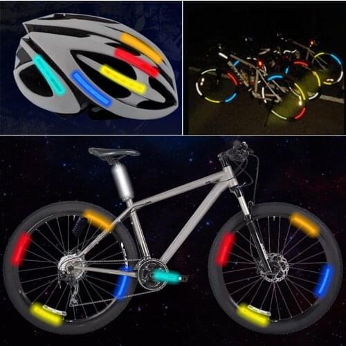 Reflective Stickers for Bicycle, Bike Reflectors, Waterproof Adhesive Reflective Decals, Night Safety Stickers for Helmet, Wheel