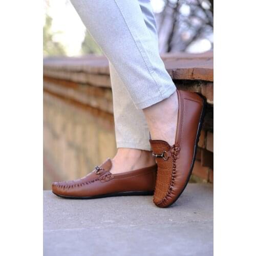 Hty Beads Buckle Detail Thick Printed Men 'S Loafer