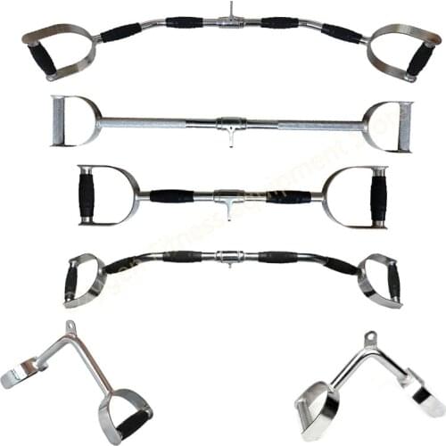 Lat Pull Down Bar With Handles V-shaped Bar Solid Steel Material Press Down Bar Cable Attachments For Home Gym And Exercise Club