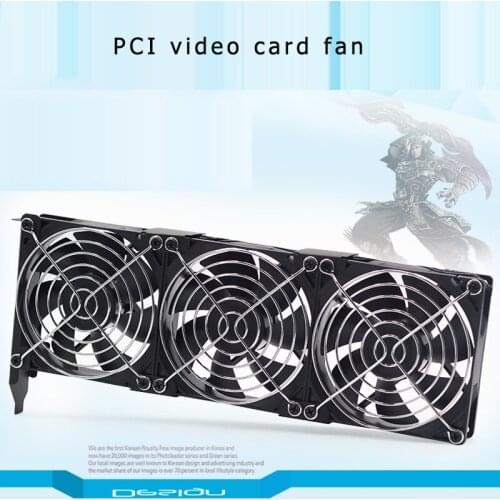 9cm Universal GPU Double/ Three Fan Partner Ultra Quiet PCI Video Card Dual Cooler Computer Chassis PCI-e Graphics Card Cooling