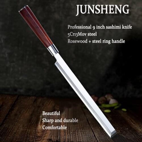 Japanese sushi knife high carbon stainless steel salmon knife 9 inch super long slice razor sharp chef sashimi knife