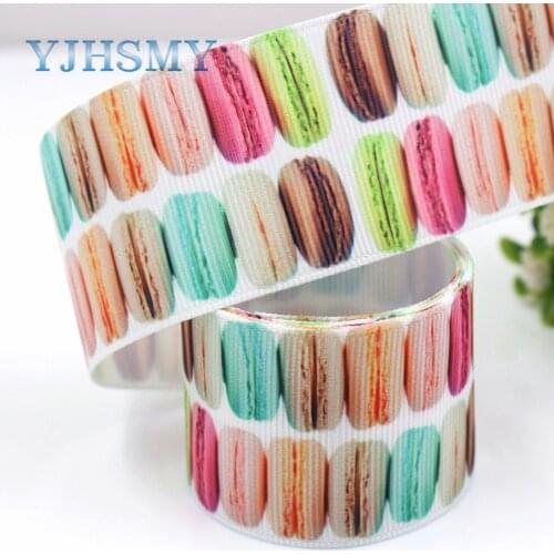 YJHSMY G-18716-613,10 yards 38 mm Donut Ribbons Thermal transfer Printed grosgrain Wedding Accessories DIY handmade material