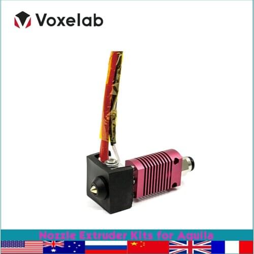 Voxelab 3d Printer Parts Hotend Assembly for Aquila 0.4mm Nozzle Extruder Assembly Replacement Accessories