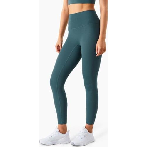 2021 Yoga Pants Women High Waist Fitness Naked-feel Pocket NO FRONT SEAM Leggings Sport Squat Proof Elastic GYM Workout Tights