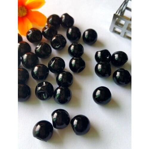 10mm 150 pcs Side hole bulk buttons for craft, imitation black pearl buttons, mother pearl button,sewing accessories