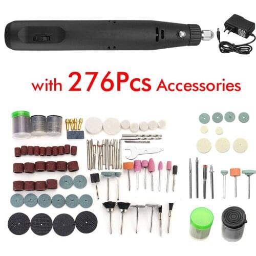 198/226/276Pcs Cordless Electric Grinder Drill Variable Speed Rechargeable Mini Grinding Machine Engraver Pen 15000 r/min