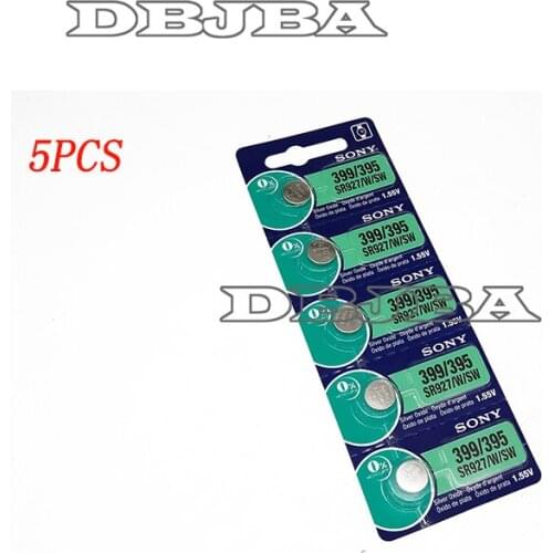 5Pcs/Lot RETAIL LONG LASTING 395 SR927SW 399 SR927W LR927 AG7 Watch Battery Button Coin Cell MADE IN JAPAN 100% Original Brand