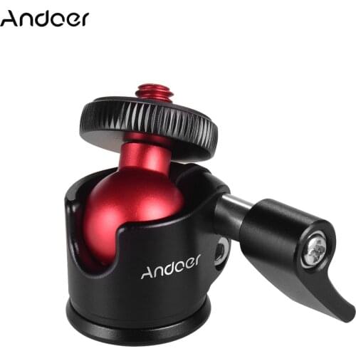 Andoer Mini Video Camera Tripod Ball Head panoramic Degree Swivel for DSLR Camera BallHead Photo Studio Photography Accessories