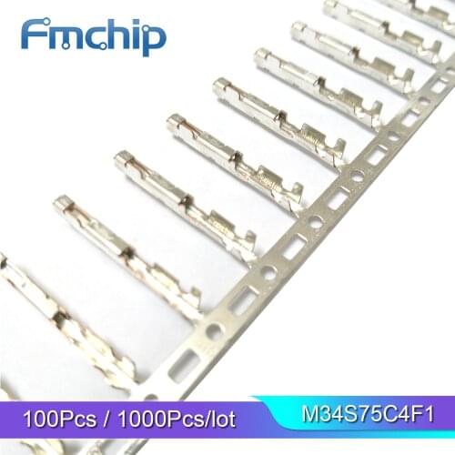 FMchip 100/1000PCS M34S75C4F1 SOCKET Automotive Connectors MX34 Series M34P75C4F1 CONN Pin 22-24AWG CRIMP TIN