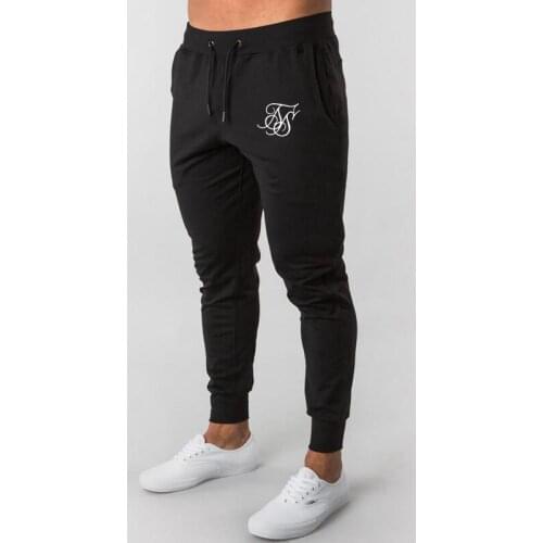 Mens High Quality Sik Silk Brand Polyester Trousers Fitness Casual Jogger Daily Training Fitness Casual Sports Jogging Pants