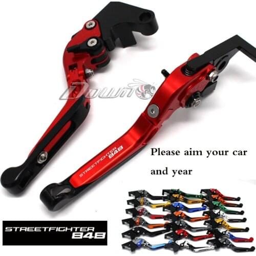 CNC Adjustable Folding Extendable Motorbike Motorcycle Brake Clutch Levers For Ducati STREETFIGHTER 848 2012 2013 2014 2015