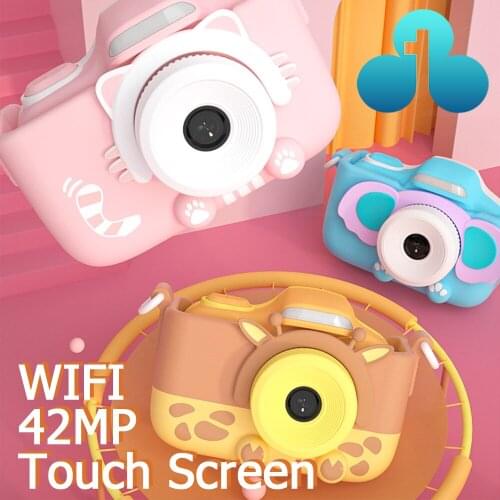 Kids Camera Toy Camera 3 inch Touch Screen WIFI Camera 4K Baby Mini 42MP SLR Childrens Camera Birthday Gift Toys For Girls Boys