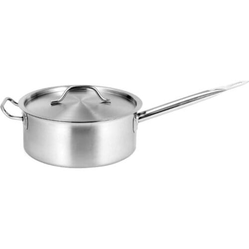 1.5/1.8L Stainless Steel Saute Pan with Cover Helper Handle Kitchen Saucepan Pot