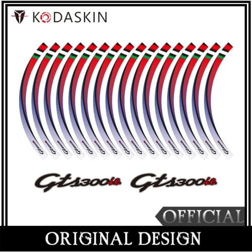 KODASKIN 2D Emblem Sticker Decal Wheel Rim for GTS 300ie Super GTS 300ie Super Sport Vespa GTS 300ie Super Touring