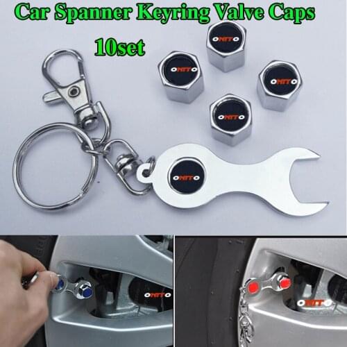 Spanner Keyring Car Tire Valve Caps Accessorie Covers Universal For benz vw audi bmw kia toyota honda jeep nissan