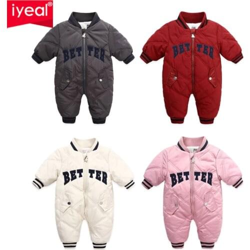 IYEAL Baby Winter Clothes Newborn Baby Girls Overalls Autumn Toddler Sport Romper For Baby Boys Jumpsuit Costume Infant Playsuit