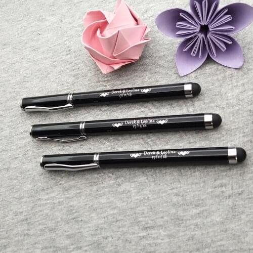 HOT wholesale Smart phone stylus ballpoint custom engraved with your company logo/telephone FREE 100pcs a lot mini pocket pen