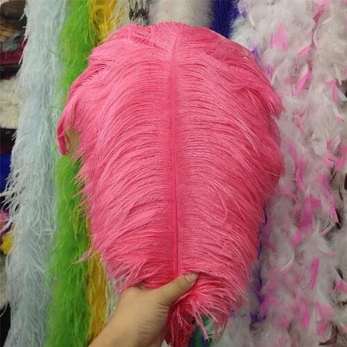 Hot sales! New 100 PCS pretty Peach ostrich feathers 50-55 cm/20-22 inch plume wedding performing art decoration feather