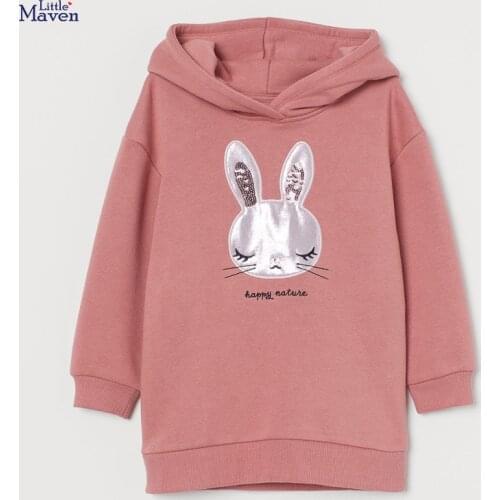 Little Maven Children Autumn Winter Clothes Toddler Girl Christmas Hooded Casual Cotton Warm Dress Outfits for Kids 2-7 Years