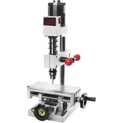 Miniature Stainless Steel Tapping Machine Aluminum Woodworking Drill Wodworking Milling Groove Mini Desktop Bench Drill