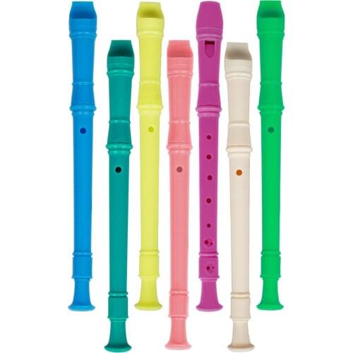 M MBAT 6/8 Hole Long Flute Clarinet ABS Musical Instrument Music Education with Cleaning Stick for Children Kids for Beginner