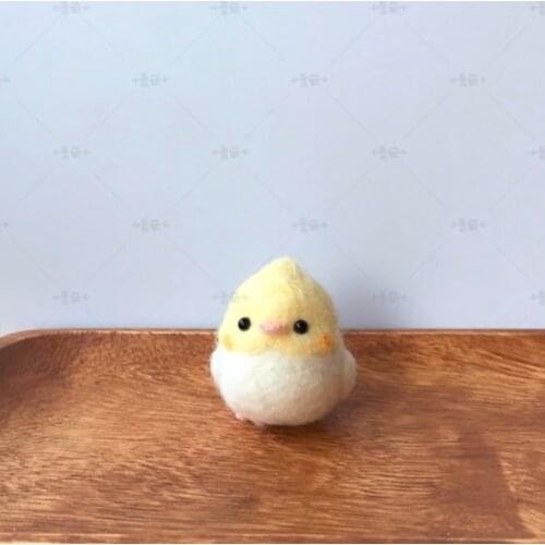White wenniao grey wenniao Parrot wool needlepoint kit wool felt needle felting decoration craft needlecraft DIY handmade