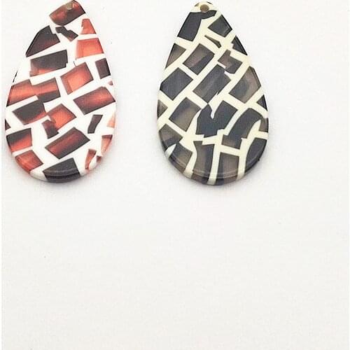 New Arrival! 35x19mm 50pcs Acetic Acid Drop shape charm for Earrings DIY Making Parts,Jewelry Accessories Findings & Components