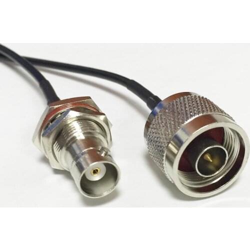 New RF coaxial cable N male plug to BNC male nut connector RG174 pigtail cable 20CM adapter wholesale