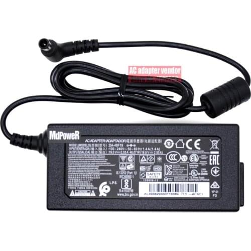 Original new FOR LG LCD monitor LED TV 19V 2.53A DA-48F19 AC adapter Power supply Charger cord