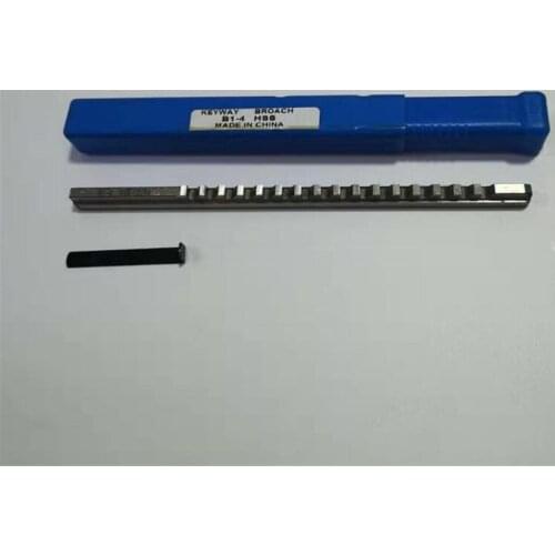 4mm B1 Push-Type Keyway Broach Metric Size HSS Keyway Cutting Tool for CNC Router Metalworking