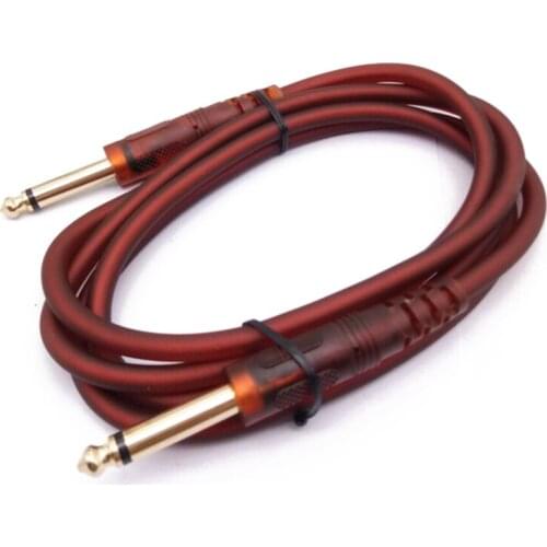 Microphone Cord 6.5 mm 1/4" Mono Male to 6.35mm Male Plug Mono Audio Video PVC Cord for Guitar Mixer Amplifier 6.35mm Aux Cable