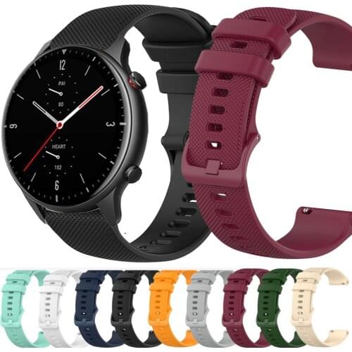 22mm Sport Strap For Huami Amazfit GTR 2 2E Pace Stratos 2 2S 3 Silicone Accessories Bracelet For Samsung Galaxy Watch 3 45/46mm